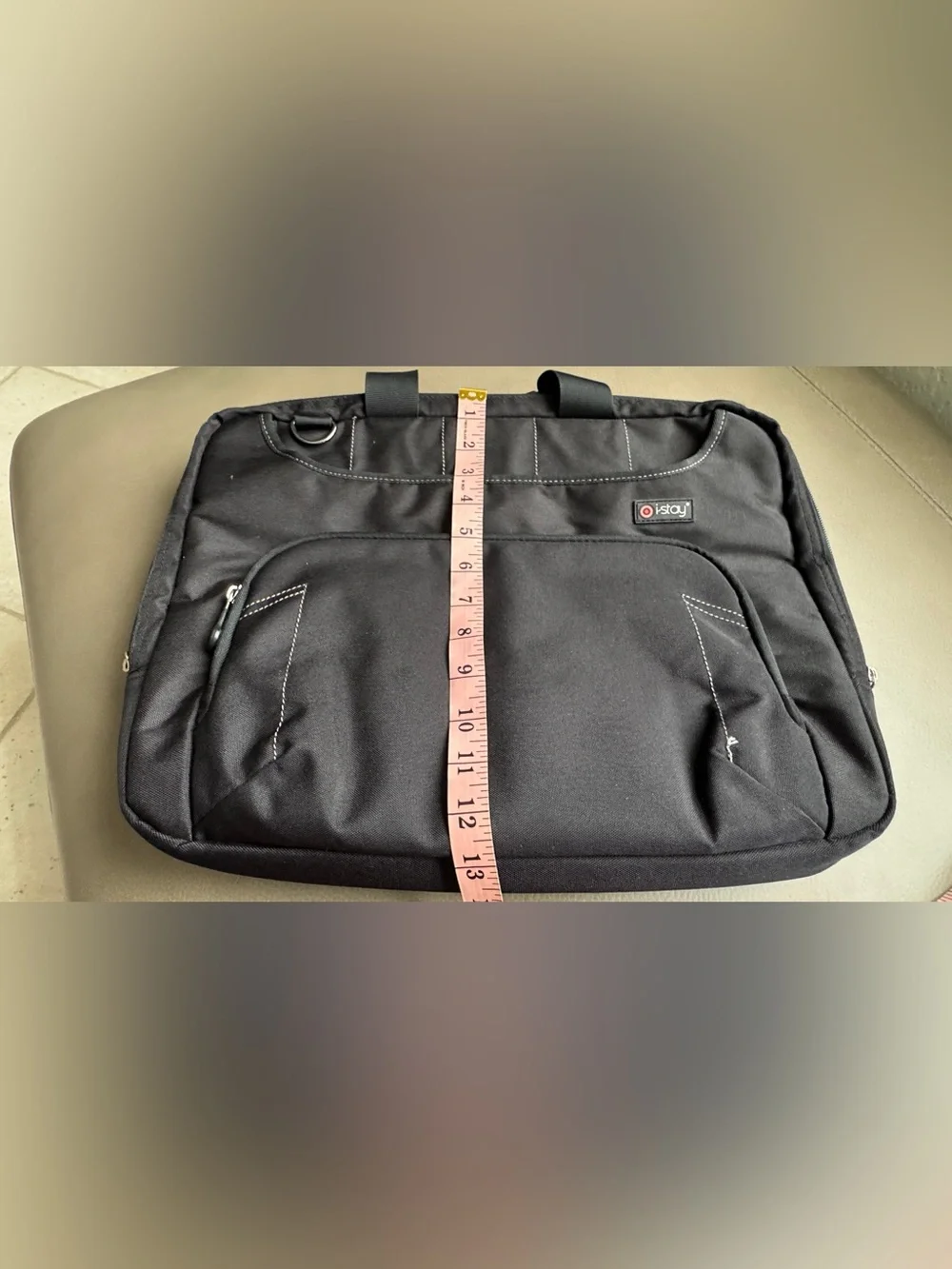 Black Laptop Briefcase with Front Pocket -
